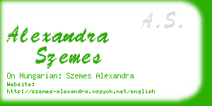 alexandra szemes business card